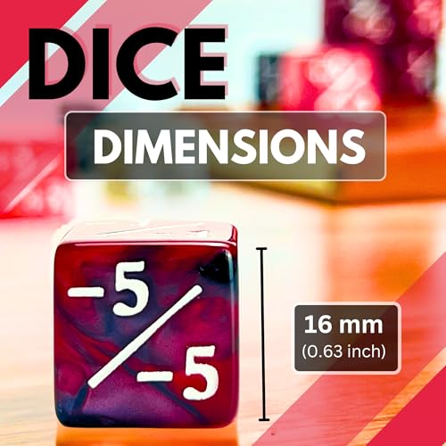 Luck Lab MTG Magic Life Counter Dice, 48 PCS - Compatible w/Magic Card Game Accessories, CCG Creature Stats w/ 2 Dice Bags (Blue Pearl, Blue Swirl, Red Pearl, Red Swirl) - color: Blue Pearl, Blue Swirl, Red Pearl, Red Swirl