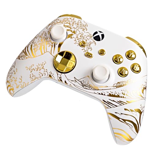 Crazy Controllerz Customz Series Custom Wireless Controller for Xbox One Series X S PC - Gold Crush Design - color: XS GOLD CRUSH