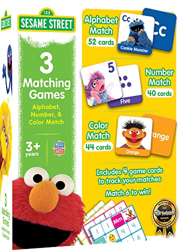 MasterPieces Kids Games - Sesame Street - 3 Fun Ways to Play Matching Game Set - style: Sesame Street 3pk