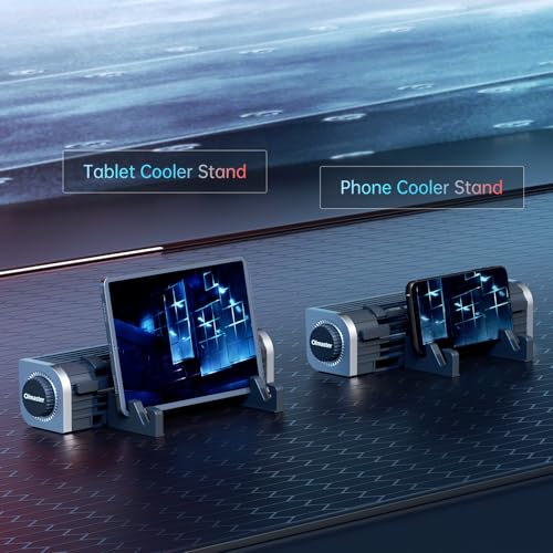 OImaster Laptop Cooler with Adjustable Stand, Laptop Cooling Pad 3-Speed Adjustable Small Desk Fan, USB Multi Function Laptop Cross-Flow Turbine Cooling Fan for Laptop Pad Tablet Phone (1691)
