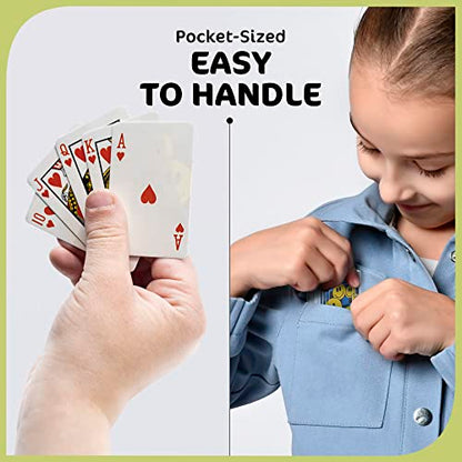 24 Pack Mini Playing Cards Bulk – Poker Cards Decks for Kids, Small Deck of Cards with Smiley Faces, Miniature Casino Game Packs, Cool Party Favors, & Novelty Gifts, 2.25’’ Tall - style: Pack of 24
