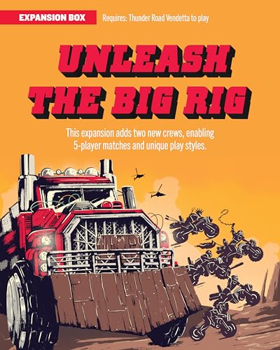Restoration Games Thunder Road Vendetta Expansion Big Rig & The Final 5 | Racing and Strategy Board Game for Adults, Post-Apocalyptic Demolition Derby Racing Game, 2-5 Players, Ages 10+