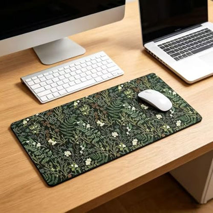 Gaming Mouse Pad Topographic Map Long Mousepad Large 31.5 X 11.8 Inch Desk Mat with Non-Slip Base Stitched Edge Keyboard Mat for Office Desk Pad (Flower-A) - color: Flower-a