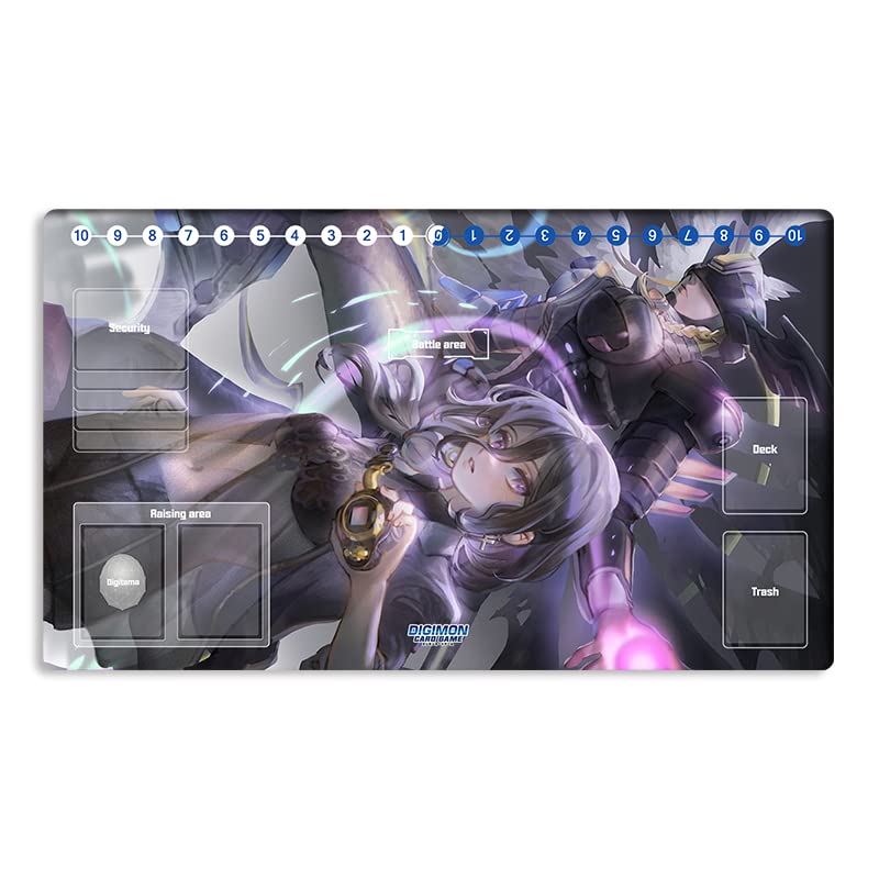 New Mlikemat Playmat Digimon DTCG Mat Mastemon TCG CCG OCG Trading Card Game Mat with Zones + Free Bag (ZD002-862-SM)