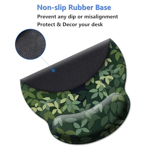 Mouse Pad Wrist Support,Ergonomic Mouse Pad with Wrist Rest,Comfortable Mousepad with Smooth Wrist Rest,Pain Relief Mouse Pads for Non-Slip Base,Computer,Laptop,Office & Home(Cat in The Meadow) - color: Cat in the Meadow