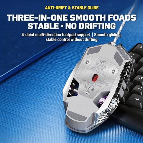 【 Breathing Light - Plug and Play & 59 inch Cable 】Professional Gaming USB Wired Mouse, 4-speed DPI Adjustment 2400, Anti Slip Roller, Fast Rebound, Ergonomic Optical Computer Laptop Gaming Mouse 2026