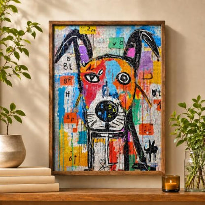 Cross & Glory | Jigsaw Puzzles for Adults | Geometric Dog Dreamscape | Abstract Art | 2mm Thick Pieces | Bonus Reference Poster | Satin Finish | Ages 14+ - color: Geometric Dog Dreamscape