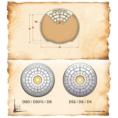 Spinner DND Dice Set, Metal Roulette D&D Dice with Gift Box, Dungeon and Dragon RPG Role Playing Gaming Dice