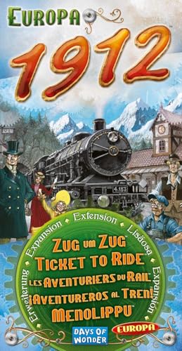 Asmodee Ticket to Ride Europa 1912 Board Game EXPANSION - Expand Your Railway Empire Across Europe! Fun Family Game for Kids & Adults, Ages 8+, 2-5 Players, 30-60 Minute Playtime - style: Game Expansion