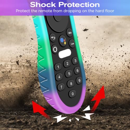 Silicone Case for TiVo Stream 4K Remote, Anti-Slip Shockproof Protective Cover for TiVo Stream Remote Controller Sleeve Protector Skin (Rainbow) - color: Rainbow