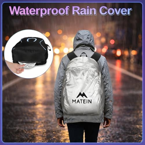 MATEIN 17.3 Inch Gaming Laptop Backpack for Men with Organizer Pouch | TSA Friendly, Travel Laptop Backpack with Rain Cover, Padded Laptop Protection, Anti Theft Pocket, Carry On Gaming Bag