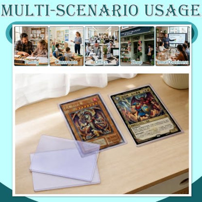 Vmiapxo 20 Pack 6" x 9" Hard Plastic Card Sleeves, Waterproof Rigid Protectors Clear Double Sided Display Sheet Holders for Postcard Prints Photos - size: 6" x 9"