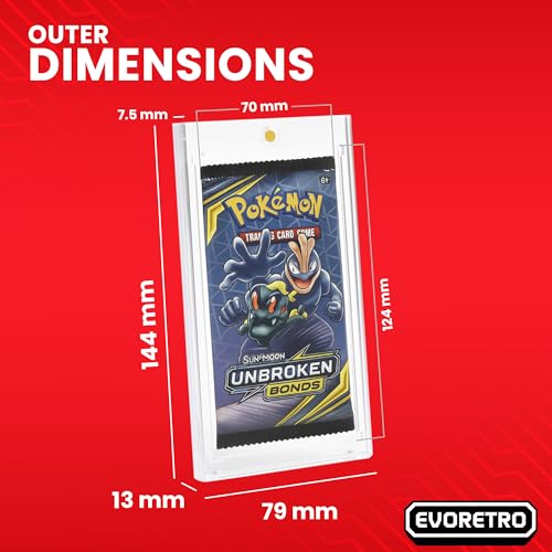 Premium Booster Pack Protection Bundle – Clear PET Sleeves + Magnetic One-Touch Card Holders for Pokémon MTG Yu-Gi-Oh