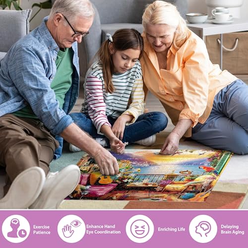 500 Piece Puzzles for Adults, Parrot Jigsaw Puzzle 500 Pieces for Adults Seniors, Nature Landscape Puzzles 500 Pieces for Adult, Holiday Party Gifts, Fun Challenging Family Games 20.5×15 in - style: Nature Puzzle
