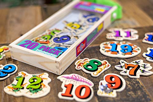 TS Shure by Bendon Numbers Counting 26-Piece Magnafun Educational Wooden Magnets Pre-School Kindergarten Learning 50502 - style: Numbers Wooden Magnets