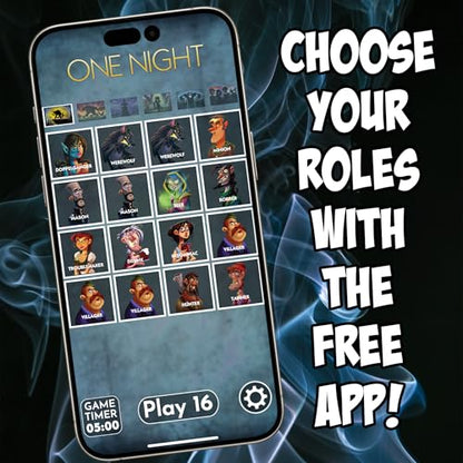 Bezier Games One Night Ultimate Werewolf | Fast 10-Minute Social Deduction and Bluffing | Hidden Roles Mystery Party for Adults and Kids | 3-10 Players - style: Werewolf
