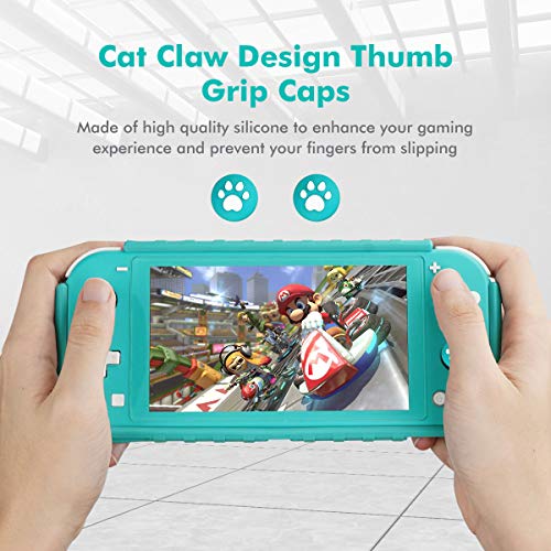 Protective Case for Switch Lite 2019, with Thumb Grip Caps | Only Fits Switch Lite 2019 (5.5"), Not for Switch 2 (2025 Release, 7.9"), No Screen Srotector Included, Green - color: Turquoise