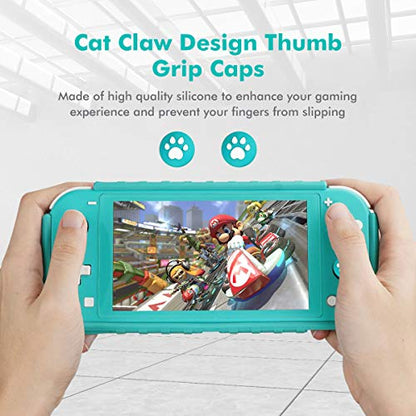Protective Case for Switch Lite 2019, with Thumb Grip Caps | Only Fits Switch Lite 2019 (5.5"), Not for Switch 2 (2025 Release, 7.9"), No Screen Srotector Included, Green - color: Turquoise