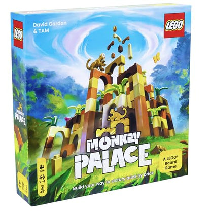 Monkey Palace - LEGO Board Game, Brick Building Strategy Board Game for Kids 8-12, Family Fun for Adults, LEGO Fun Toys for Kids & Families, 2-4 Players Ages 10+, 45 Minute Playtime | For brick fans, stack towers, score with monkeys, Compatible with LEGO