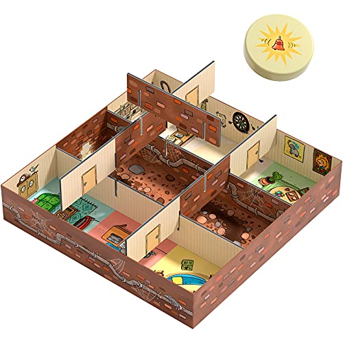 HABA Inspector Mouse: The Great Escape - Detective Board Games for Family Night, Cooperative Memory Games for Ages 5+, Includes 3D Playing Board with Fun Sounds