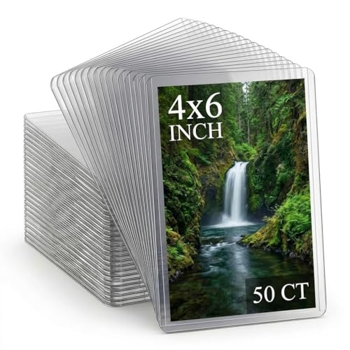 50ct 4x6 Toploaders - Ultra Durable Card Protectors for Postcard, Photos & Collectibles, Crystal Clear, Archival-Safe, Fits 4x6 Inch Sheet - size: 4x6