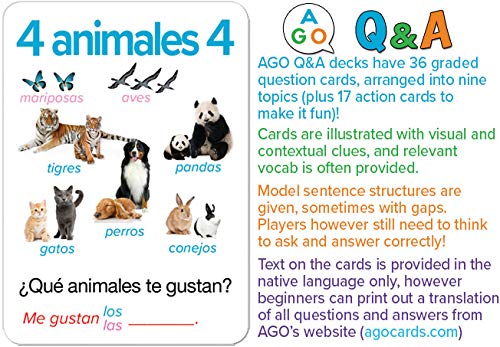 AGO en Español 1 Spanish Learning and Conversation Card Game for Beginners - style: AGO En Espanol level 1