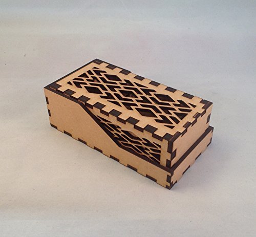 Mini Dice Tower and Tray v4 Dark Blue Acrylic Window Laser Cut MDF Unique Gift