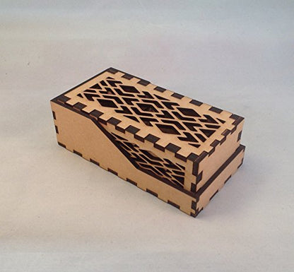 Mini Dice Tower and Tray v4 Dark Blue Acrylic Window Laser Cut MDF Unique Gift