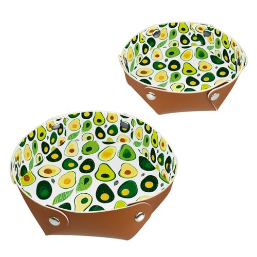 2Pcs PU Dice Holder Folding for RPG DND Table Games, Dice Trays Storage Box Portable Folding Rolling Dice Tray, Leaves and Avocado - color: Multi 2