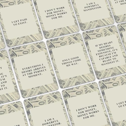 Isaac Liev Money Affirmations Cards - Motivational Daily Affirmation for Men Women, Manifestation Abundance Wealth Mindset Manifesting Card -Cool Gifts for Him & Her, Best Friend, Coworkers, Office & Birthday - style: Money Affirmation