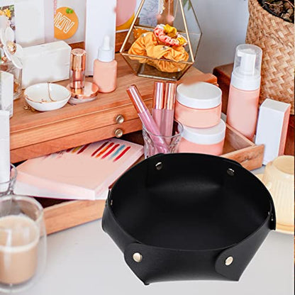 Rolling Dice Tray Dice Storage Tray Pu Dice Storage Holder Table Game Accessory - color: Black