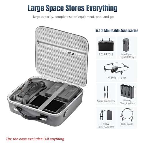 Mavic 4 Pro Carrying Case Storage Bag, Hold RC Pro 2 Remote Controller, Compatible with DJI Mavic 4 Pro Creator Combo - style: For Creator Combo