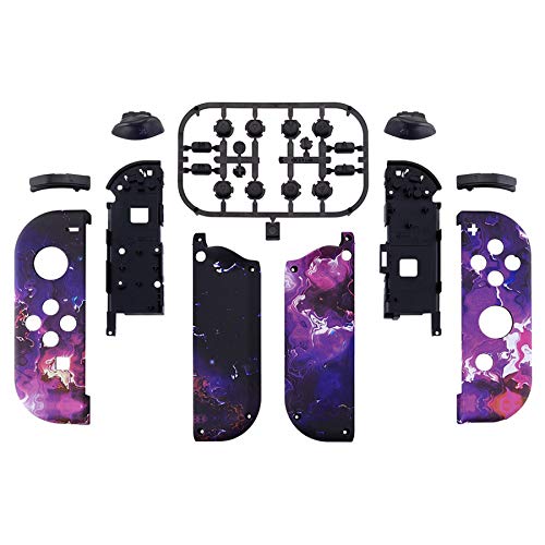 eXtremeRate DIY Replacement Shell Buttons for Nintendo Switch & Switch OLED, Surreal Lava Soft Touch Custom Housing with Full Set Button for Joycon Handheld Controller - Console Shell NOT Included - color: Surreal Lava