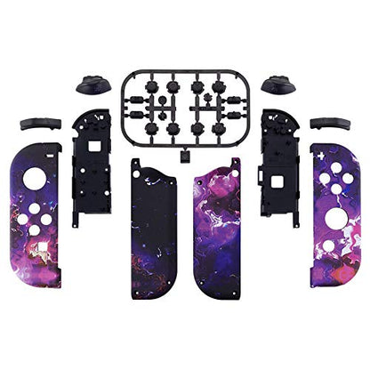 eXtremeRate DIY Replacement Shell Buttons for Nintendo Switch & Switch OLED, Surreal Lava Soft Touch Custom Housing with Full Set Button for Joycon Handheld Controller - Console Shell NOT Included - color: Surreal Lava