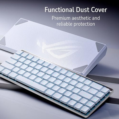 ASUS ROG Falchion RX Low Profile Wireless Gaming Keyboard – 65% Compact TKL, Tri-Mode Connectivity, ROG RX Red Optical Switches, RGB, Touch Panel, Keyboard Cover, PC/Mac Support - White - color: White, size: Red Switch (Low Profile), style: Low Profile Re