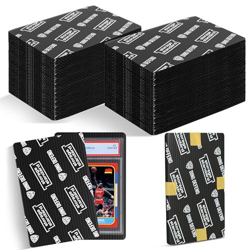 Ding Defend 4x6 Black Trading Card Shipping Protector 110 Pack - Sports Card Protectors Hard Plastic w/Rounded Corners, Hobby Shipping Shield for Graded Cards, Slabs, Top Loaders - color: Black - 110 Pack
