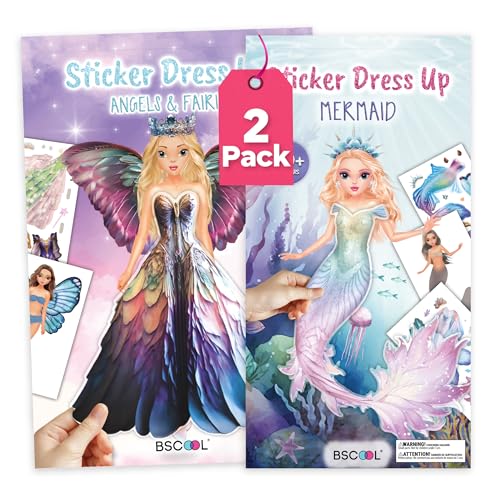 Sticker Book Girls Angels Fairies Mermaids Paper Doll 2-Pack - color: Multipack - Angels & Fairies and Mermaid