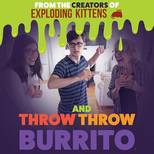 Exploding Kittens Zombie Burrito 3-6 Players, Age7+ Dodgeball Card Game | Zombies vs Survivors! Collect matching cards, use special powers, and throw squishy burritos to win team battles. - size: 9 inches x 10 inches x 3 inches, style: Zombie Burrito