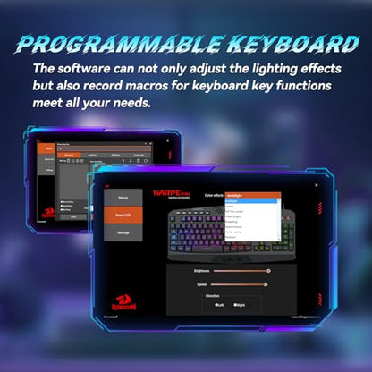 Redragon S101-3 PRO Gaming Keyboard and Mouse, RGB Backlit Programmable Keyboard Mouse with Software, Independent Macro Record Keys, Value Combo Set, New Update Version - color: Black