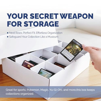 2 Set Clear Window Sports Card Storage Boxes, 3120 Count Total, Multi-Way Classification Organizer for Baseball, Sports & TCG Trading Card Games