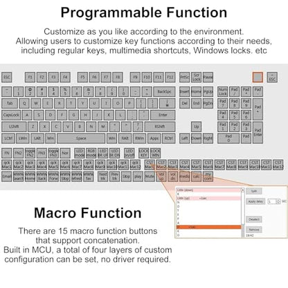 Macro Keyboard Mechanical Numpad One Handed Gaming 24 Macro Programmable Setting Keypad 9-Keys Number Pad Keyboard Electric Contest Game RGB Backlit Gaming Keyboard for Red Switch Black Keycaps - style: Red Switch/RGB