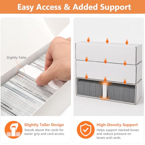 Trading Card Dividers for Storage Boxes - 24PCS High-Density Foam Card Spacer Blocks, Bulk Box Divider, Card Storage Supplies for MTG, TCG, Baseball & Sports (White) - style: 24PCS
