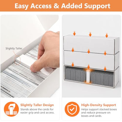 Trading Card Dividers for Storage Boxes - 24PCS High-Density Foam Card Spacer Blocks, Bulk Box Divider, Card Storage Supplies for MTG, TCG, Baseball & Sports (White) - style: 24PCS