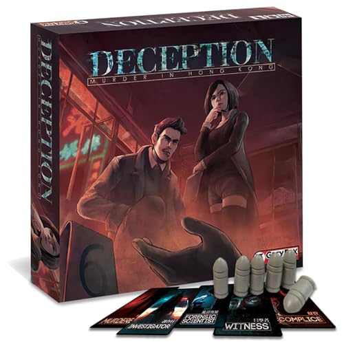 Grey Fox Games Deception: Murder in Hong Kong Board Game | Social Deduction | 4-12 Players | 20 Minutes - style: Base Game