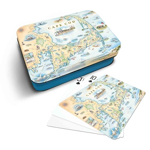 Xplorer Maps Cape Cod, Massachusetts Map Standard 52-Deck Playing Cards - Official Vegas Poker Size - color: Cape Cod Massachusetts