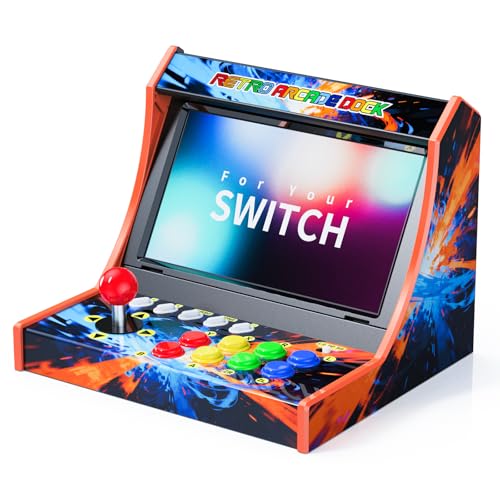 Switch Arcade Stick for Switch and Switch 2 Console, Retro Arcade Machine with Screenshot Button (Screen Not Included)