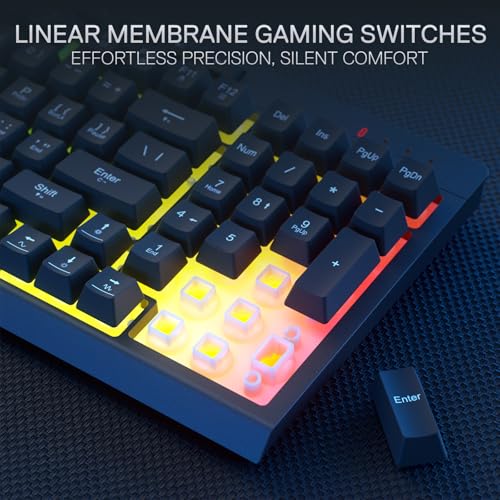 Redragon K515 PRO Shiva RGB Wireless Membrane Gaming Keyboard, 98 Keys Mechanical-Feel Keyboard w/Smooth Linear Switch, On-Board Macro & Multimedia Keys, Detachable Wrist Rest, Software Supported - color: Black, size: 98 Keys Pro
