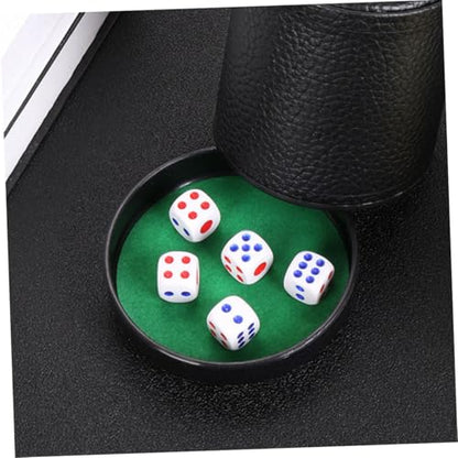 Yardwe 5pcs Dice Cup Base Tray Durable Shaker Lid Soundproof Design for Party Props Game Supplies and Ktv Use