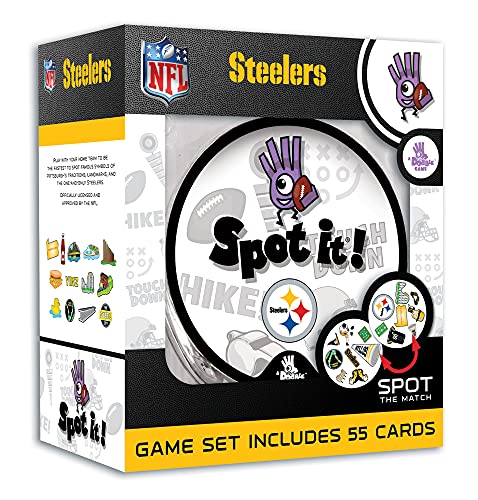 MasterPieces Game Day - NFL Pittsburgh Steelers Spot It Game For Kids, Adults, and Family - style: Pittsburgh Steelers