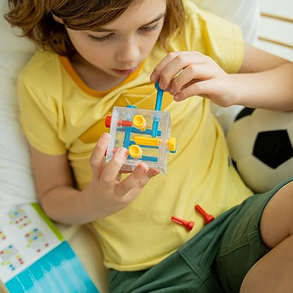 SmartGames Criss Cross Cube 3D Logic Puzzle Game with 80 Challenges Brain Teaser for Ages 8+